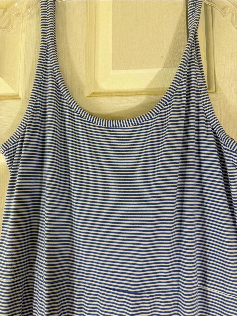 725 10/$50🏄🏻‍♀️ Gap Maxi Striped Blue Sundress with Side Slit